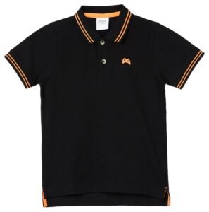 Max Boys Solid Regular Fit Polo T-Shirt (S24Dct06Black)_2-3Y