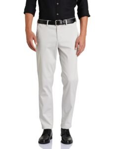 Symbol Premium Men's Flexi Waist Casual Pants | Stretchable Chinos | Stylish Office Fashion Trousers (Available in Slim Fit & Regular Fit Mid Rise) (Grey_34)