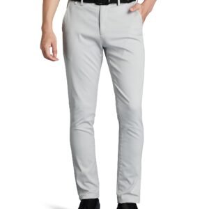 Symbol Premium Men's Flexi Waist Casual Pants | Stretchable Chinos | Stylish Office Fashion Mid Rise Trousers (Available in Slim Fit & Regular Fit) (Light Grey_32)