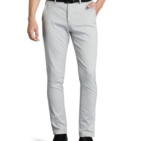 Symbol Premium Men's Flexi Waist Casual Pants | Stretchable Chinos | Stylish Office Fashion Mid Rise Trousers (Available in Slim Fit & Regular Fit) (Light Grey_32)